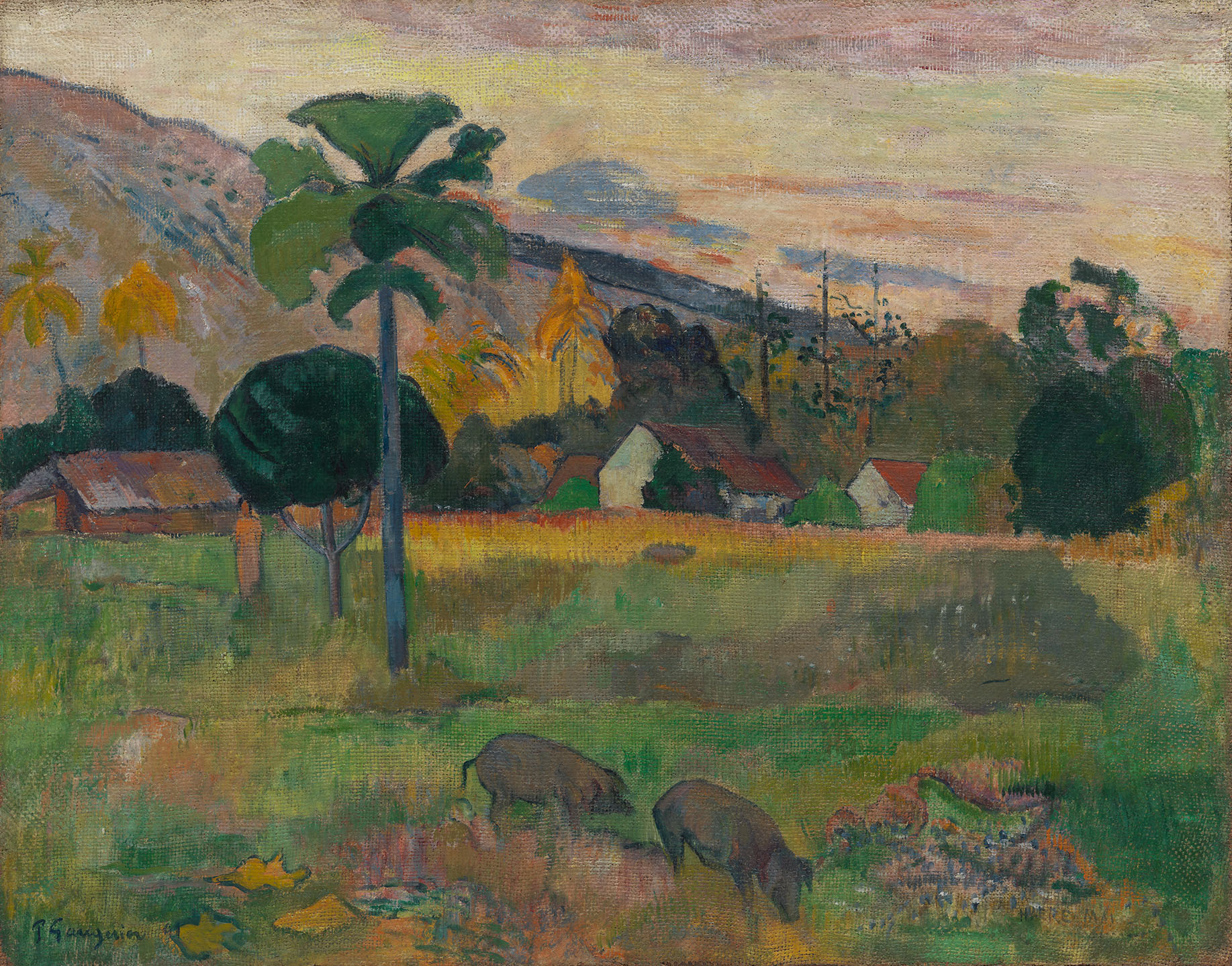 Paul Gauguin. Haere Mai , 1891. Olio su iuta
