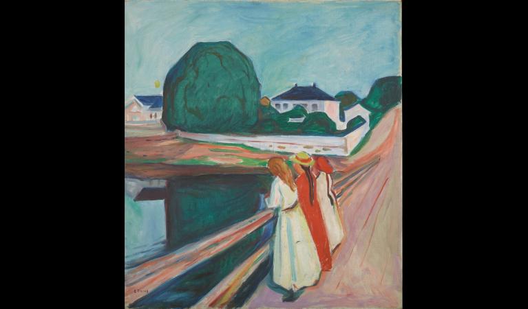 Edvard Munch, The Girls on the Bridge, 1927. Foto: Munchmuseet / Halvor Bjørngård