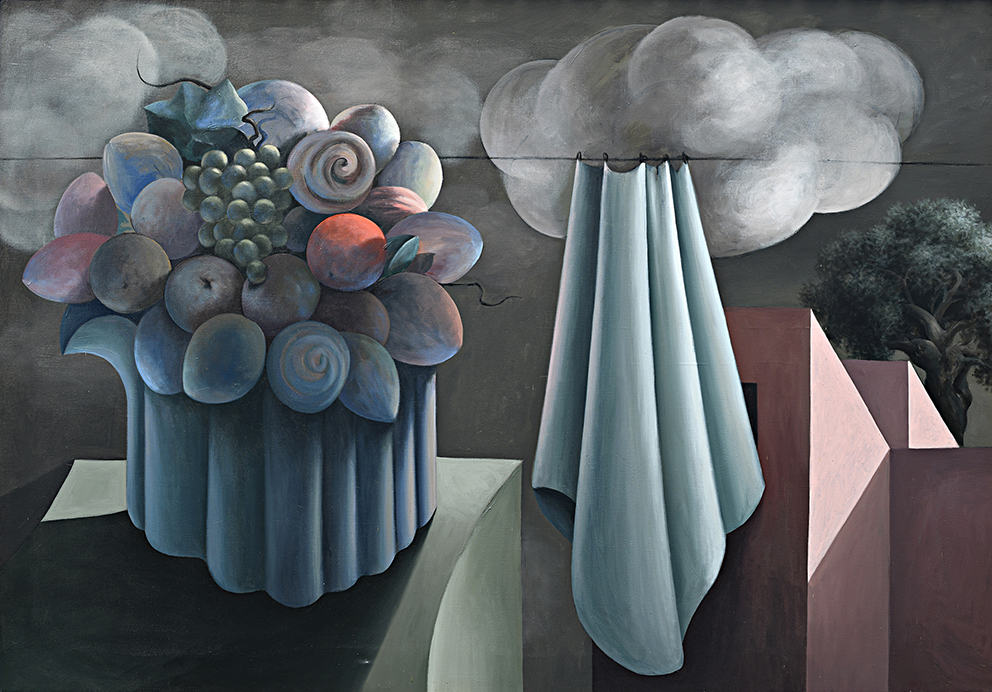 Ercole Pignatelli, Paesaggio Metafisico cm 140x198 anno 1989 (C) Francesco Pignatelli