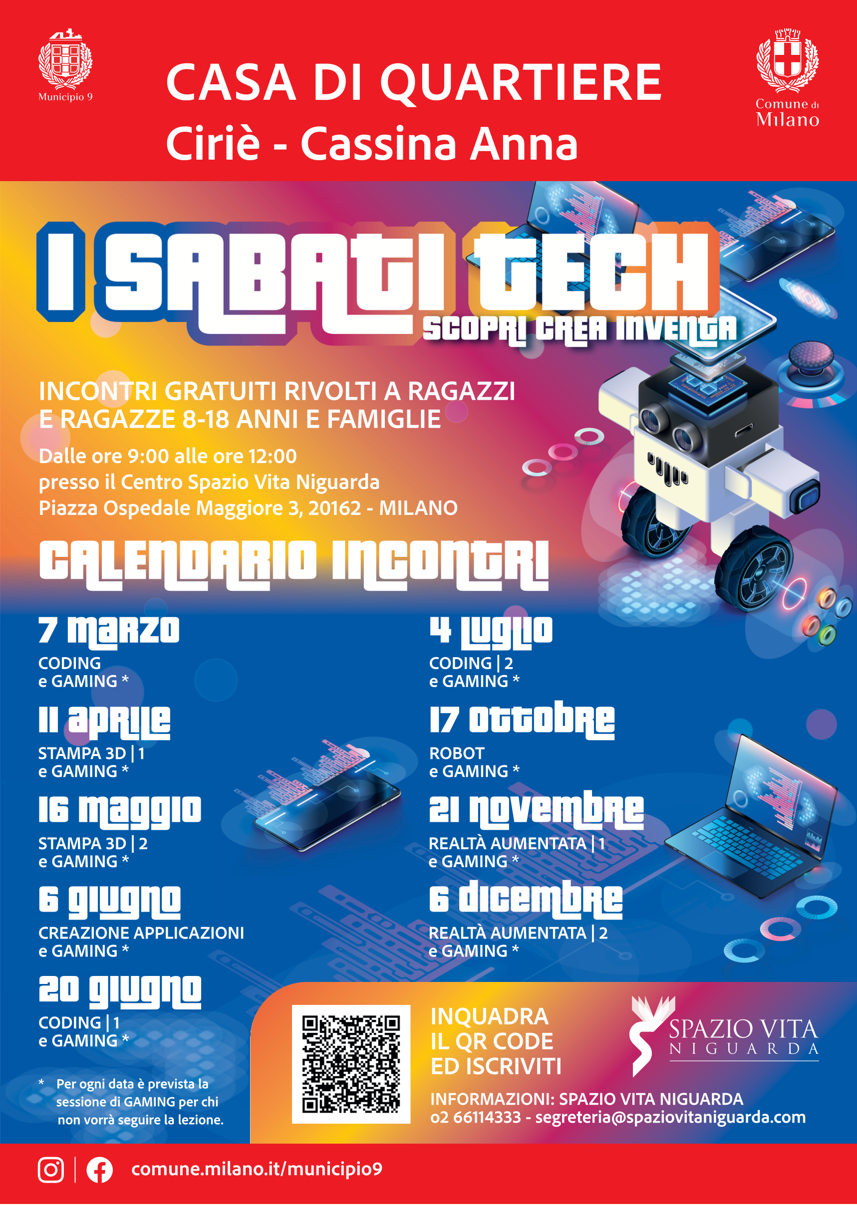 I sabati tech. Scopri. Crea. Inventa.