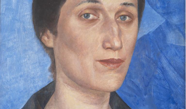Petrov-Vodkin, K:S. Ritratto della Poetessa Anna Akhmatova, 1922, Olio su tela, 54,5x43,5 cm, © State Russian Museum, St. Petersburg