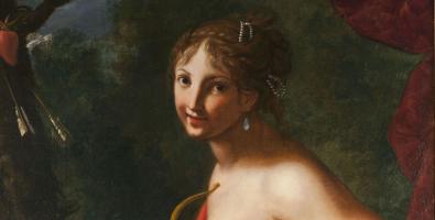 immagine: Elisabetta Sirani, Venere e AmoreOlio su tela, 101x85 cm Collezione Privata 