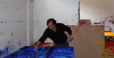 Marcello Lo Giudice nel suo atelier di Milano. Photo Credits: Joseph Kiblitsky