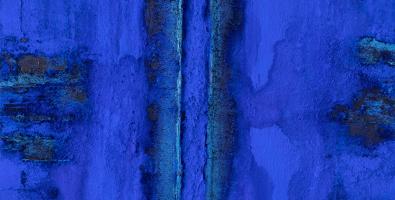 Marcello Lo Giudice, Eden blu, 2018  Olio e pigmento su tela, 140x140 cm  Proprietà dell’artista  