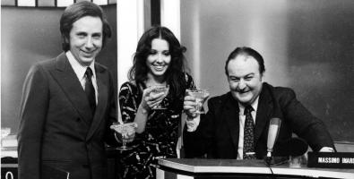 Mike con Sabina Ciuffini e il campione Massimo Inardi  Archivio Fondazione Mike Bongiorno